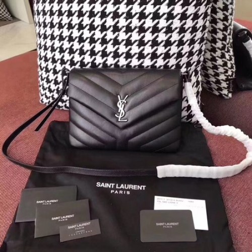 Yves Saint Laurent Sac bandoulière en cuir 2829 Noir