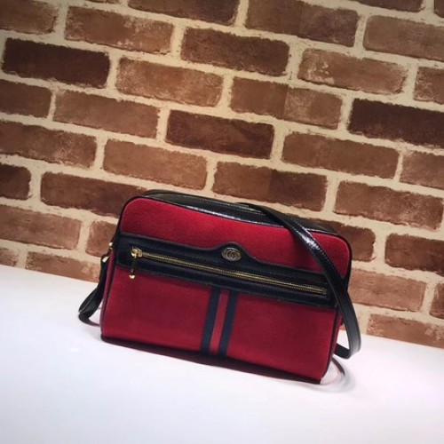 Gucci GG Original Nubuck Sac à bandoulière en cuir 517080 rouge