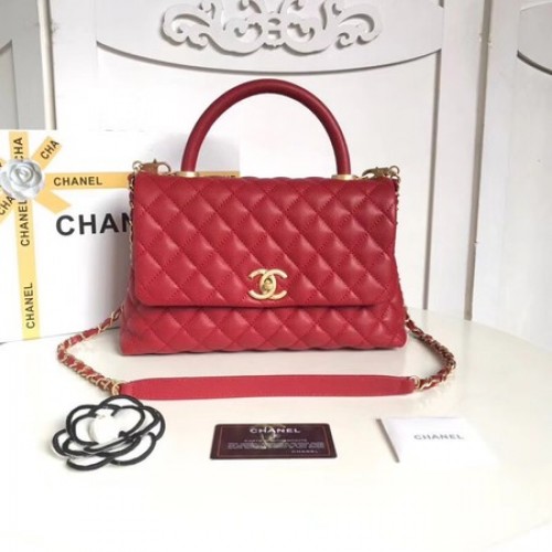 Chanel Sac à main classique en cuir caviar original A92215 rouge