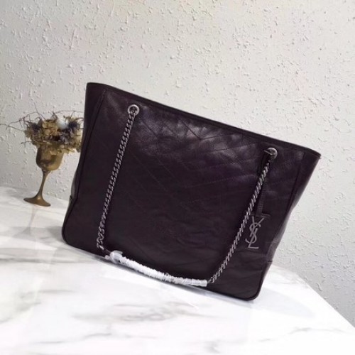 Yves Saint Laurent Original Veau Cuir NIKI SHOPPING BAG 5569 Vin