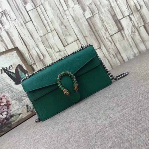 Gucci Dionysus Blooms Sac à bandoulière en cuir 499623 vert