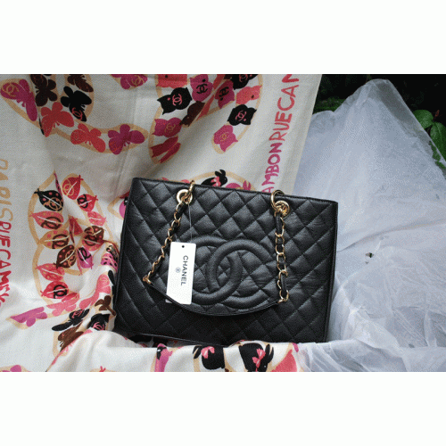 Chanel 2011 GST Caviar Sac à main en cuir 36092 Noir