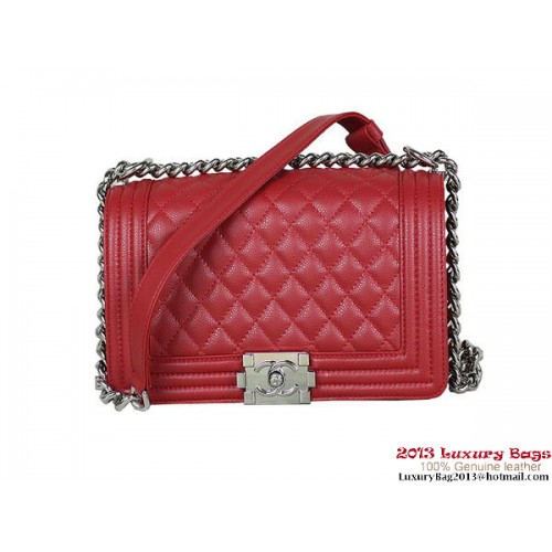 2013 Boy Chanel Flap Sac à bandoulière Classic Cannage Patterns A67025 Rouge