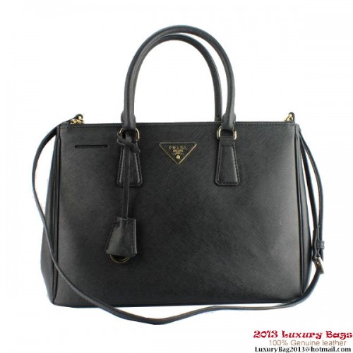 2013 Prada Saffiano Sac fourre-tout en cuir de veau 2274 Noir