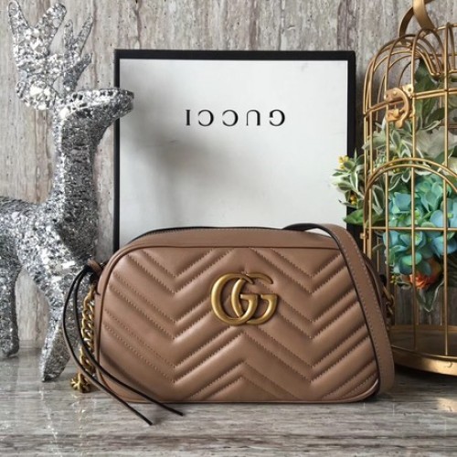 Gucci GG Marmont Matelasse mini Sac 448065 Abricot