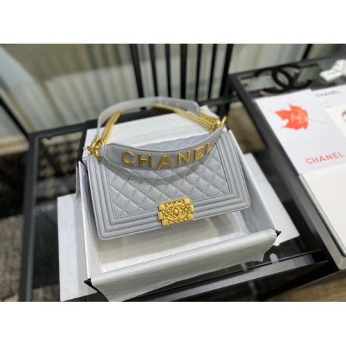 BOY CHANEL sac à rabat A67086 gris