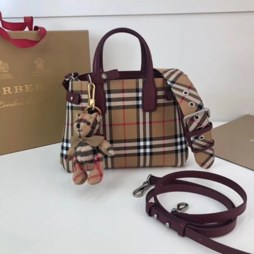BURBERRY Baby Banner sac à bandoulière à carreaux 10443 Bordeaux