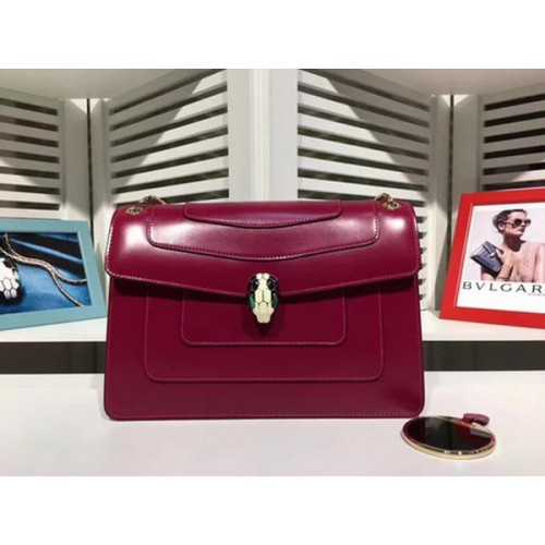 BVLGARI Sac à Bandoulière Moyenne Cuir de Veau BG2281 Violet