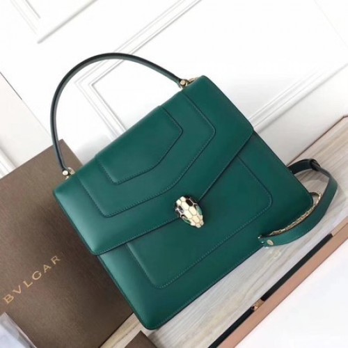 BVLGARI Original Sac fourre-tout en cuir de veau 3782 Vert