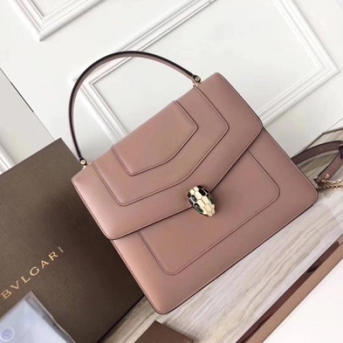 BVLGARI Original Sac fourre-tout en cuir de veau 3782 Rose