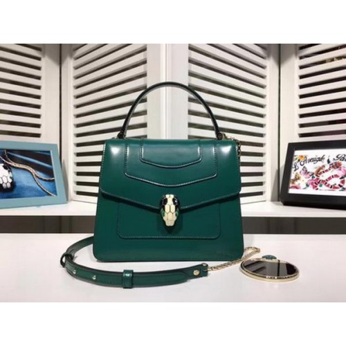 BVLGARI Serpenti Forever Sac Cuir Verni BG2280 Vert