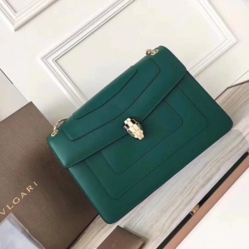 BVLGARI Serpenti Forever Original Sac à bandoulière en cuir de veau 3780 Vert