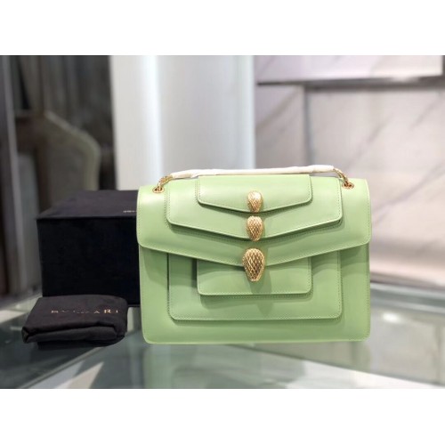 BVLGARI Serpenti Forever sac à bandoulière en cuir B288620 vert