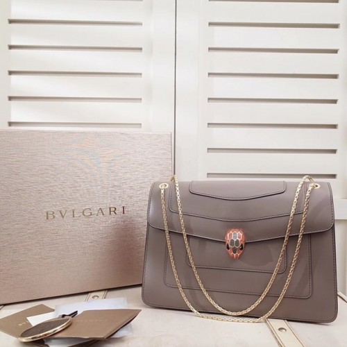 BVLGARI Serpenti sac à bandoulière en cuir 35106 gris