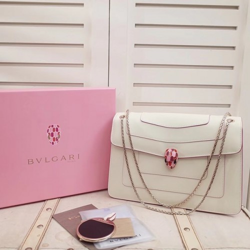 BVLGARI Serpenti sac à bandoulière en cuir 35106 blanc