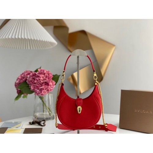 BVLGARI Sac à Bandoulière Cuir de Veau B281632 ROUGE