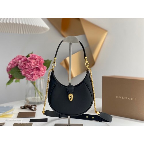 BVLGARI Sac à Bandoulière Cuir de Veau B281632 noir