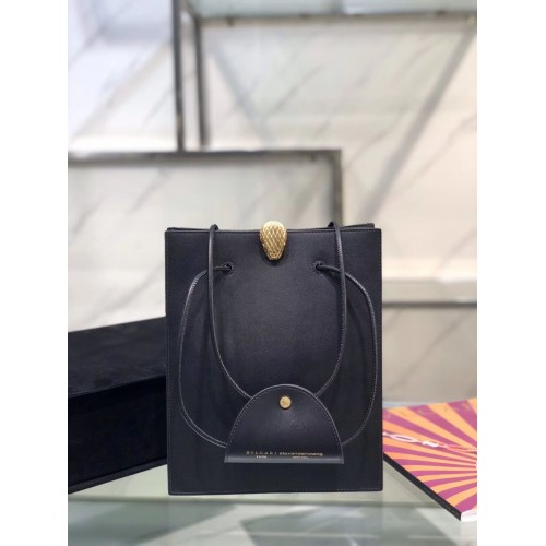 BVLGARI Sac à Bandoulière Cuir de Veau B288728 noir