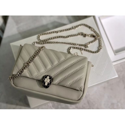 BVLGARI Sac à Bandoulière Cuir de Veau B288760 crème