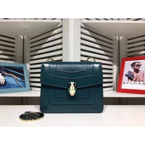 BVLGARI mini Sac à Bandoulière Cuir de Veau BG2283 Bleu