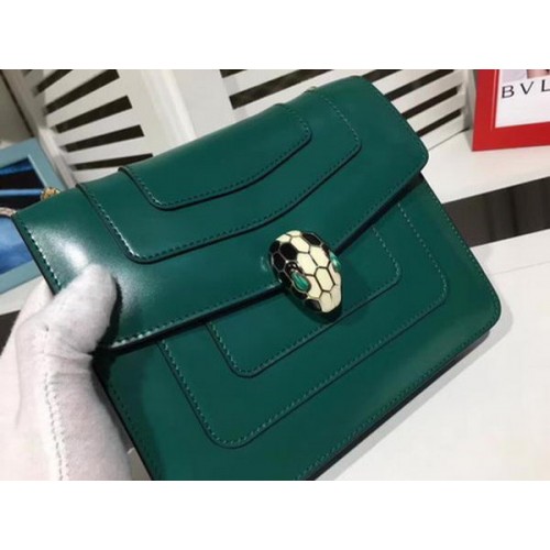 BVLGARI mini Sac à Bandoulière Cuir de Veau BG2283 Vert