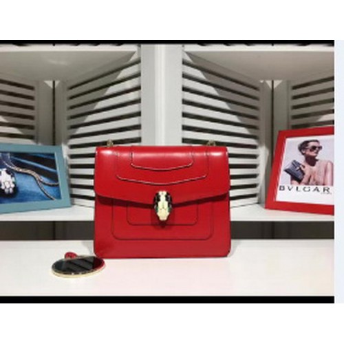 BVLGARI mini Sac à Bandoulière Cuir de Veau BG2283 Rouge