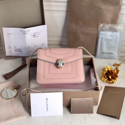 BVLGARI mini Sac à Bandoulière Cuir de Veau BG2283 rose