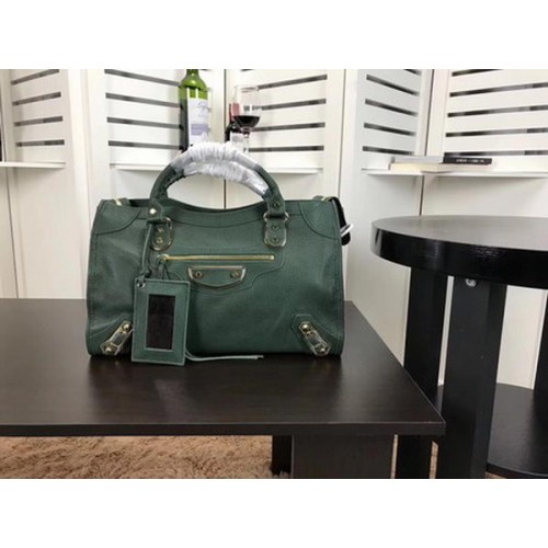 Balenciaga Giant City Gold Studs Sac à main B084334 Vert