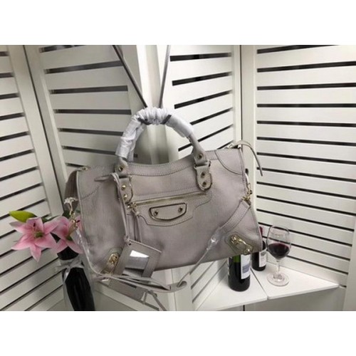 Balenciaga Giant City Gold Studs Sac à main B084334 Gris clair