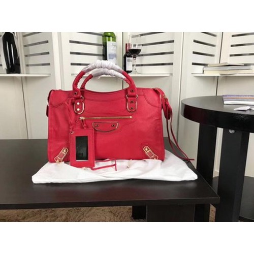 Balenciaga Giant City Gold Studs Sac à main B084334 Rouge