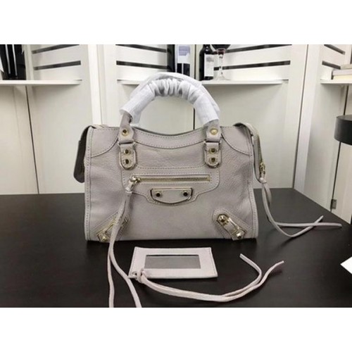 Balenciaga Giant City Gold Studs Sac à main B084335 Gris clair