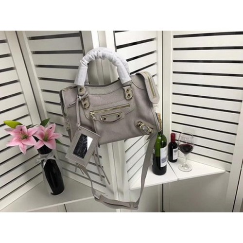 Balenciaga Giant City Gold Studs Sac à main B084336 Gris clair