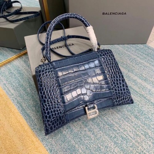 Balenciaga SAC À MAIN MOYEN HOURGLASS B108892E bleu