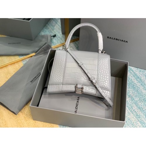 Balenciaga HOURGLASS SAC À MAIN MOYEN B108892E gris