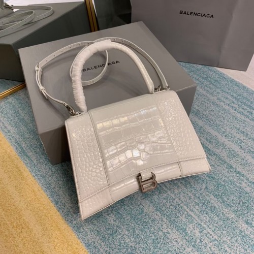 Balenciaga SAC À MAIN MOYEN HOURGLASS B108892E blanc