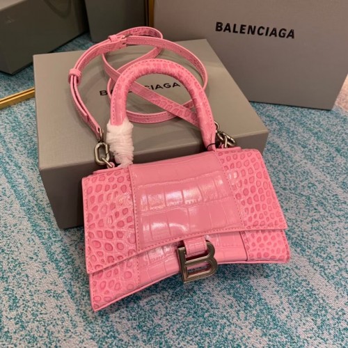 Balenciaga Hourglass XS Sac à poignée supérieure 28331S ROSE CLAIR