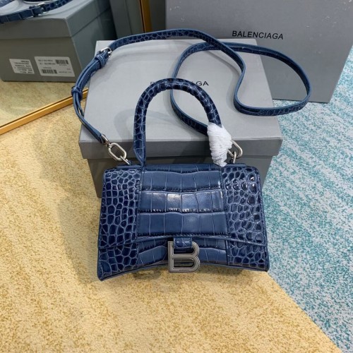 Balenciaga Hourglass XS Sac à poignée supérieure 28331S bleu