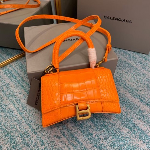 Balenciaga Hourglass XS Sac à poignée supérieure 28331S orangé