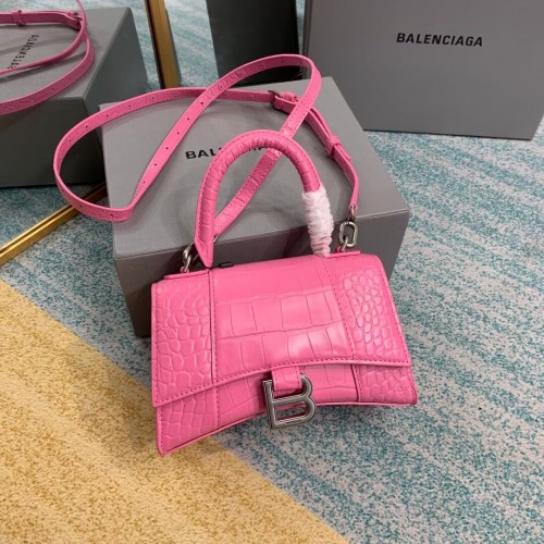 Balenciaga Hourglass XS Sac à poignée supérieure 28331S rose