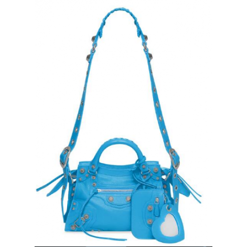 Balenciaga SAC A MAIN NEO CAGOLE XS 05812 bleu