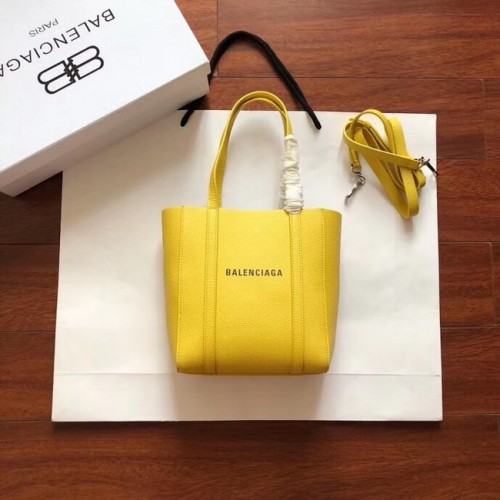 Balenciaga Original Mini Sac Shopper en Cuir 6696 Jaune