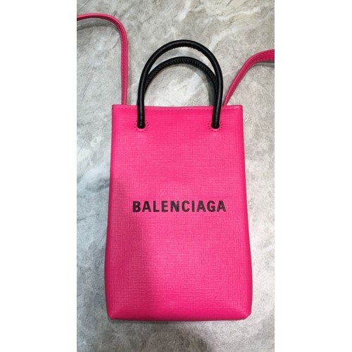 Balenciaga Original Mini Sac Shopper en Cuir B6123 Rose