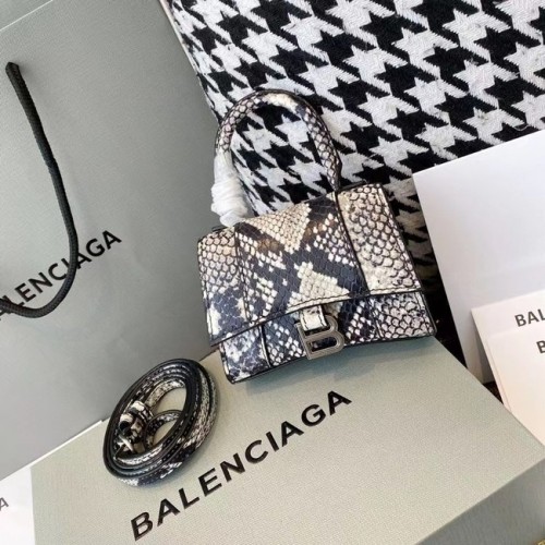 Balenciaga MINI SAC À MAIN HOURGLASS POUR FEMMES EN GRIS M8000