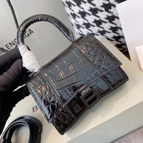 Balenciaga MINI SAC À MAIN HOURGLASS FEMME M8000 NOIR