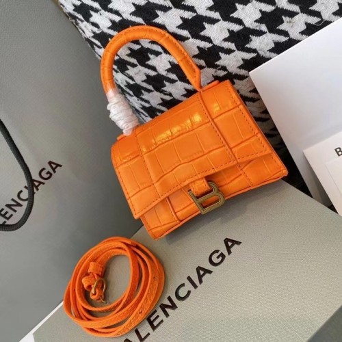 Balenciaga MINI SAC À MAIN HOURGLASS POUR FEMMES M8000 ORANGE