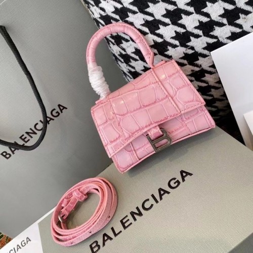 Balenciaga MINI SAC À MAIN HOURGLASS POUR FEMMES M8000 ROSE