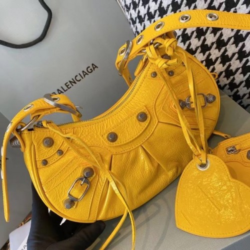 Balenciaga SAC À BANDOULIÈRE MOYEN LE CAGOLE POUR FEMMES EN JAUNE 27541