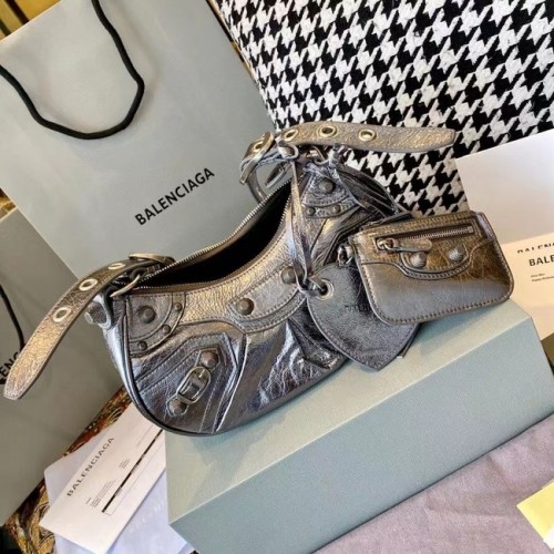 Balenciaga SAC À BANDOULIÈRE MOYEN LE CAGOLE FEMME EN argent 27541