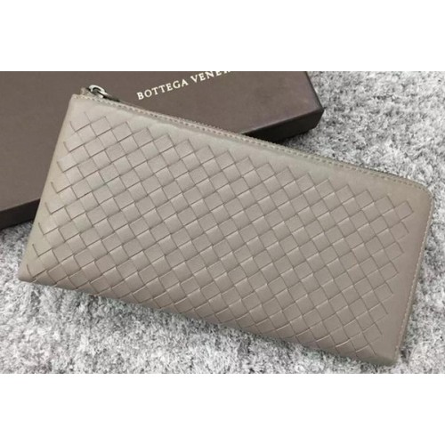 Bottega Veneta Pochette en cuir Intrecciato BV144077 Gris