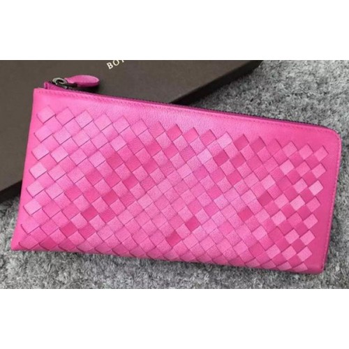 Bottega Veneta Pochette en cuir Intrecciato BV144077 Rose